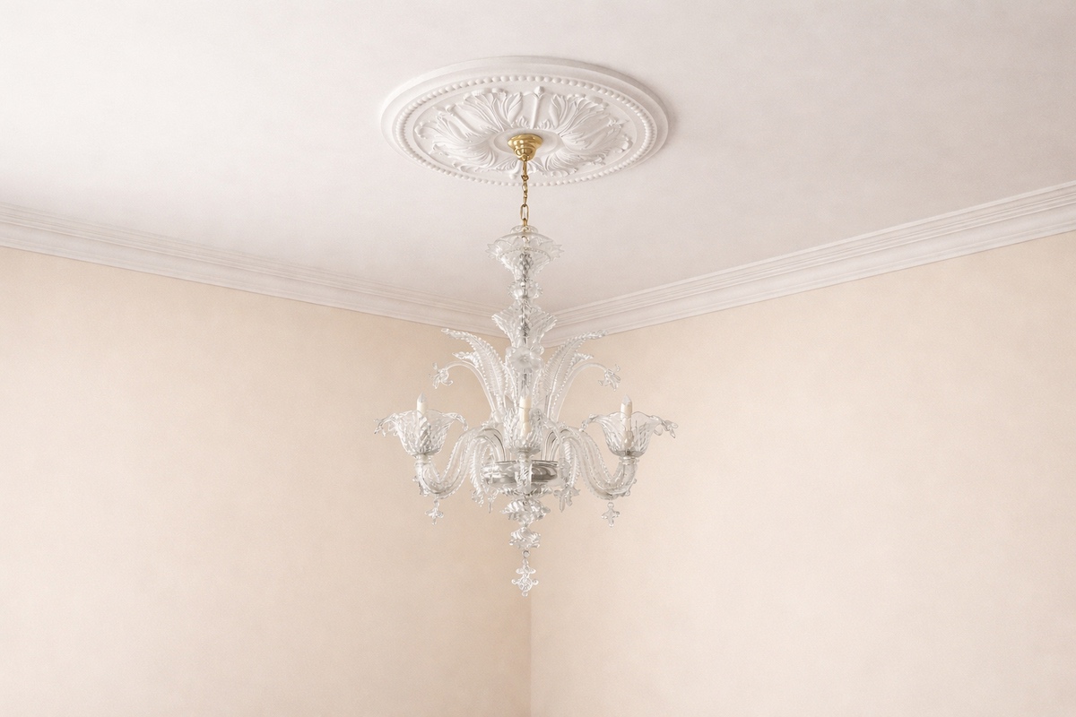 Pose de moulures décoratives murales